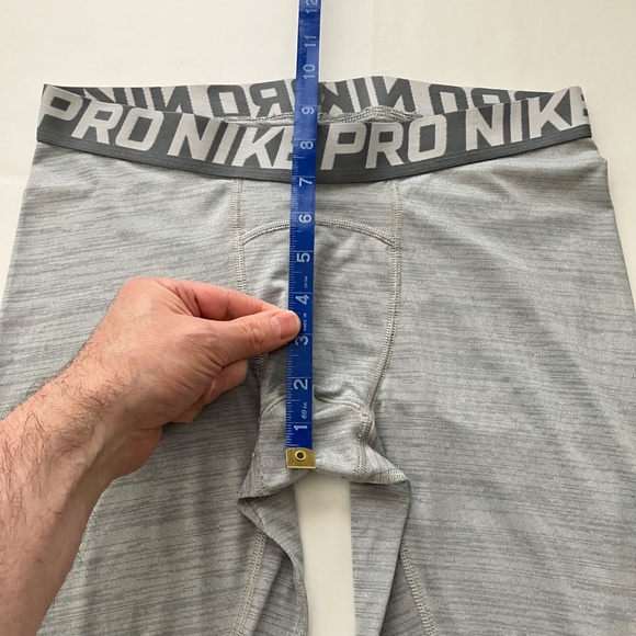 Mens Nike Pro Compression Training Tights Heather Gray Dri-Fit Full Length Large - Picture 9 of 14